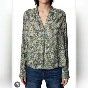Zadig & Voltaire/Tink Crinkle Liberty Garden/Ditsy Floral Long Sleeve/Size US XS